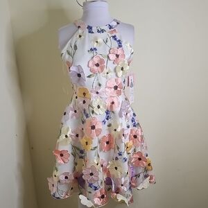 Rare Editions Multicolor Floral Kids Dress